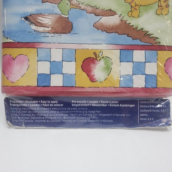 Vintage New Norwall Wallpaper Borders Teddy Bear Farm Animals 5 Yds  2 Packages - Picture 9 of 12